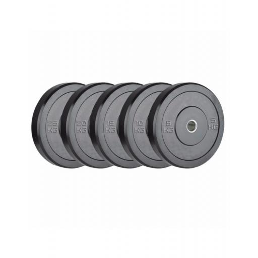 100kg Black Bumper Set